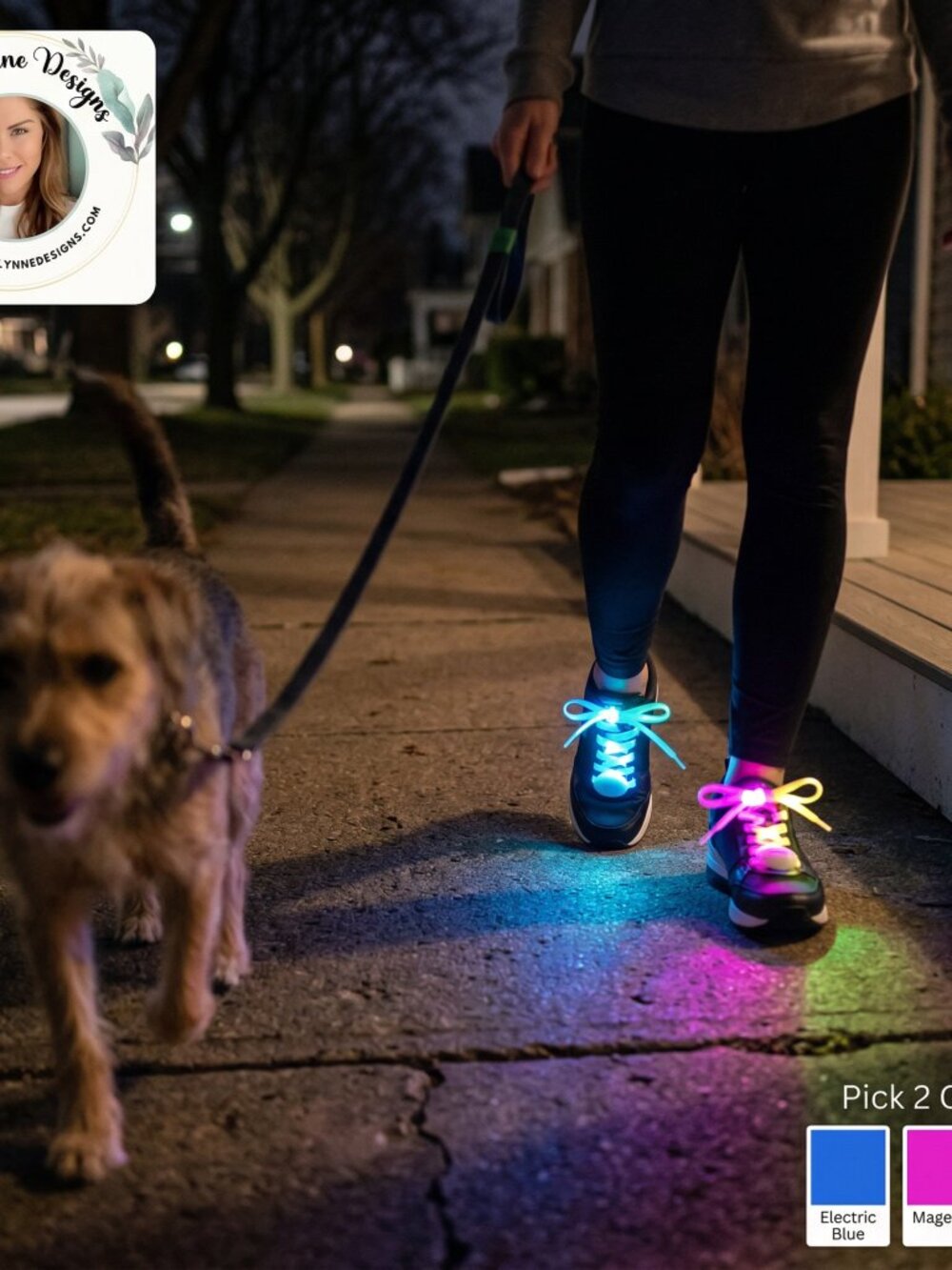 ✨ LED Light Up Shoelaces – YOU Choose 2 Colors! | Glow in the Dark Shoe Laces